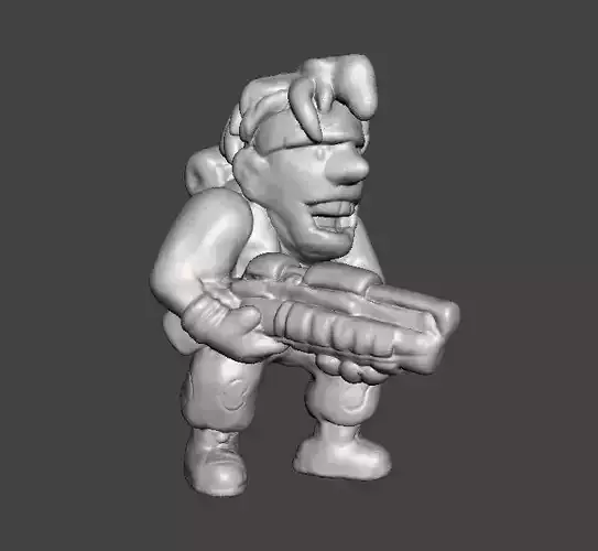 METAL SLUG MARCO ROSSI MINIATURE MODEL FOR SCIFI GAMES RPG 3D print model