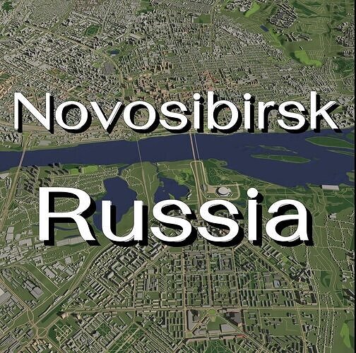 Novosibirsk Russia - city and urban 3D model