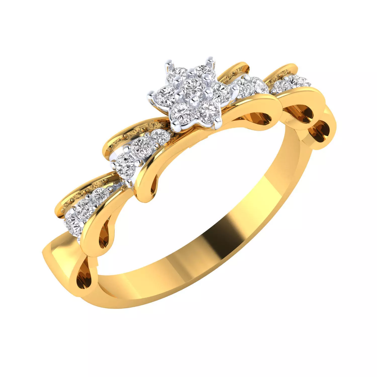 Women Ring Render 3dm STL MTL SLC JCD OBJ FBX Details 3D print model_0