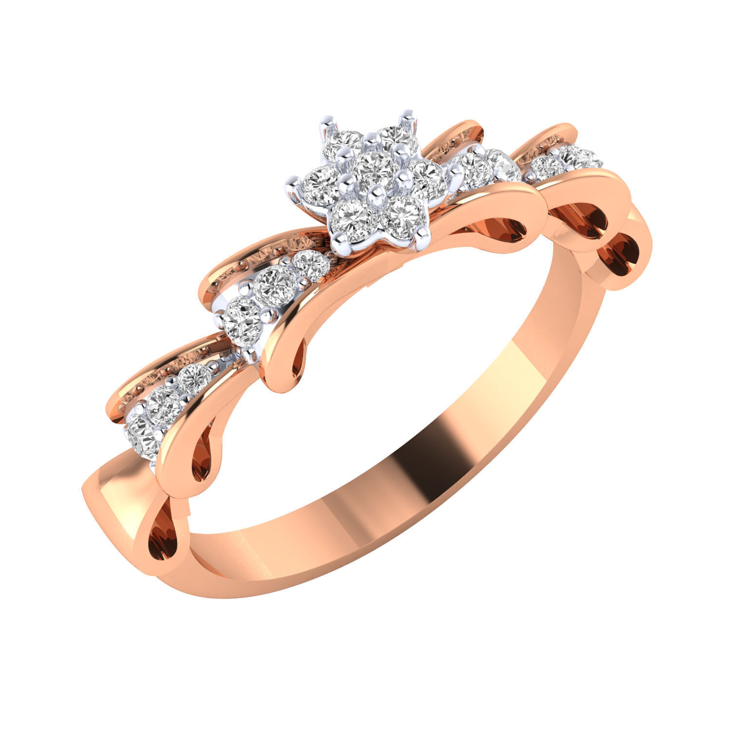Women Ring Render 3dm STL MTL SLC JCD OBJ FBX Details 3D print model_1