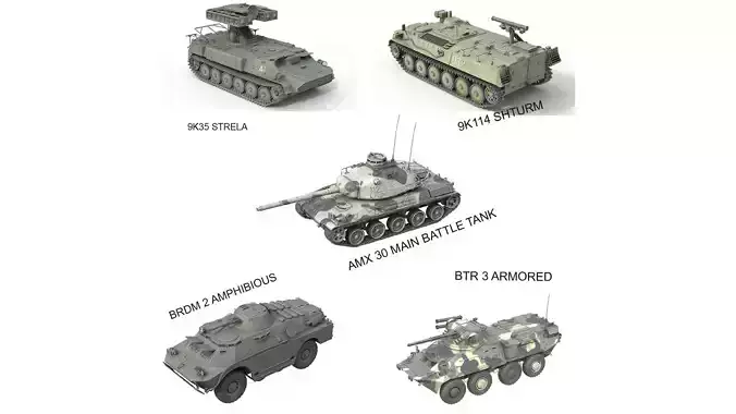 5 Military Vehicles Collection v27