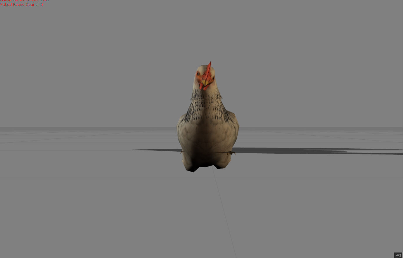 Chicken Animal  Low-poly 3D model_2
