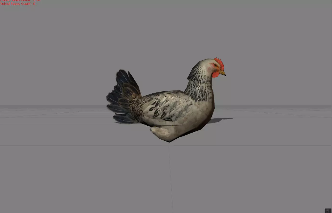 Chicken Animal  Low-poly 3D model_0