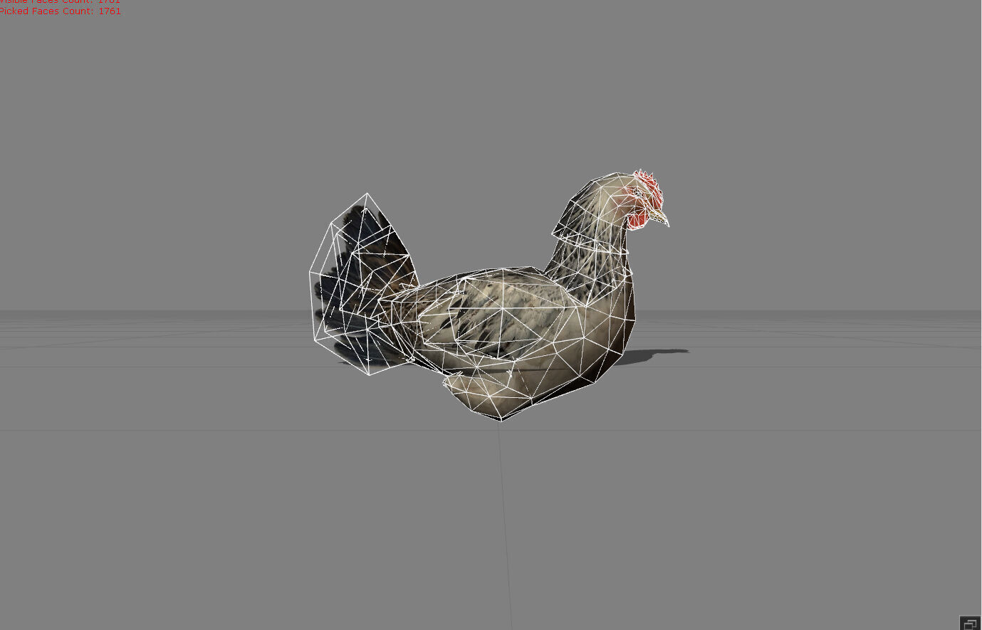 Chicken Animal  Low-poly 3D model_4