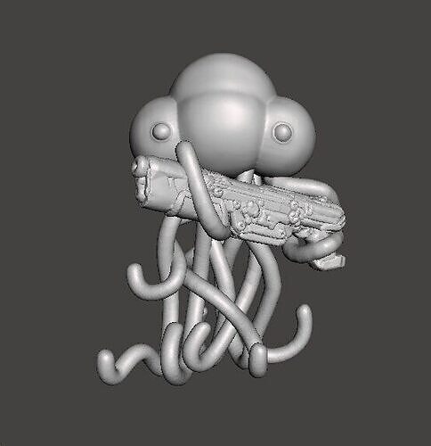 METAL SLUG MARTIAN WITH LASER MINIATURE MODEL SCIFI GAMES RPG 3D print model