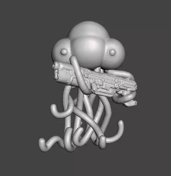 METAL SLUG MARTIAN WITH LASER MINIATURE MODEL SCIFI GAMES RPG 3D print model