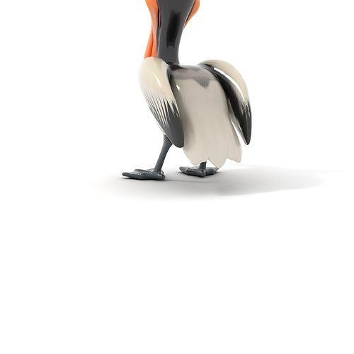 Cartoon Pelican Character D Model Pack Low-poly 3D model