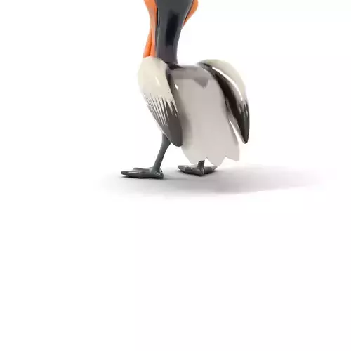 Cartoon Pelican Character D Model Pack Low-poly 3D model
