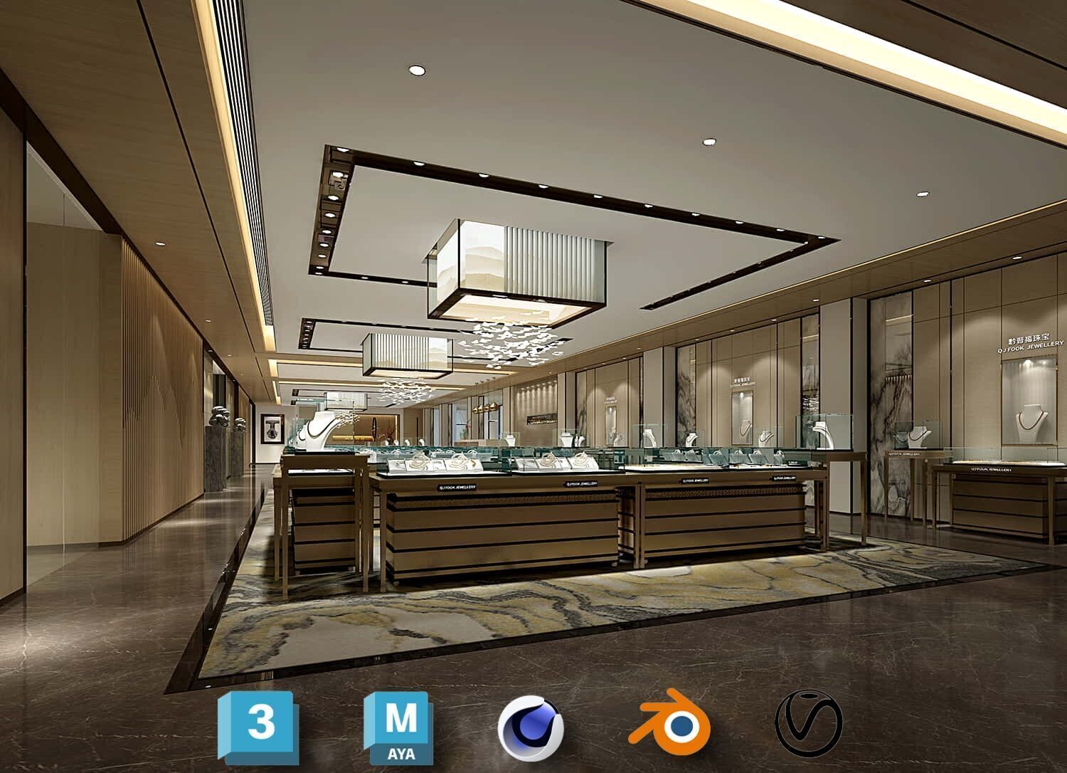 Beauty Salon 3D Scene Collection Low-poly 3D model_28