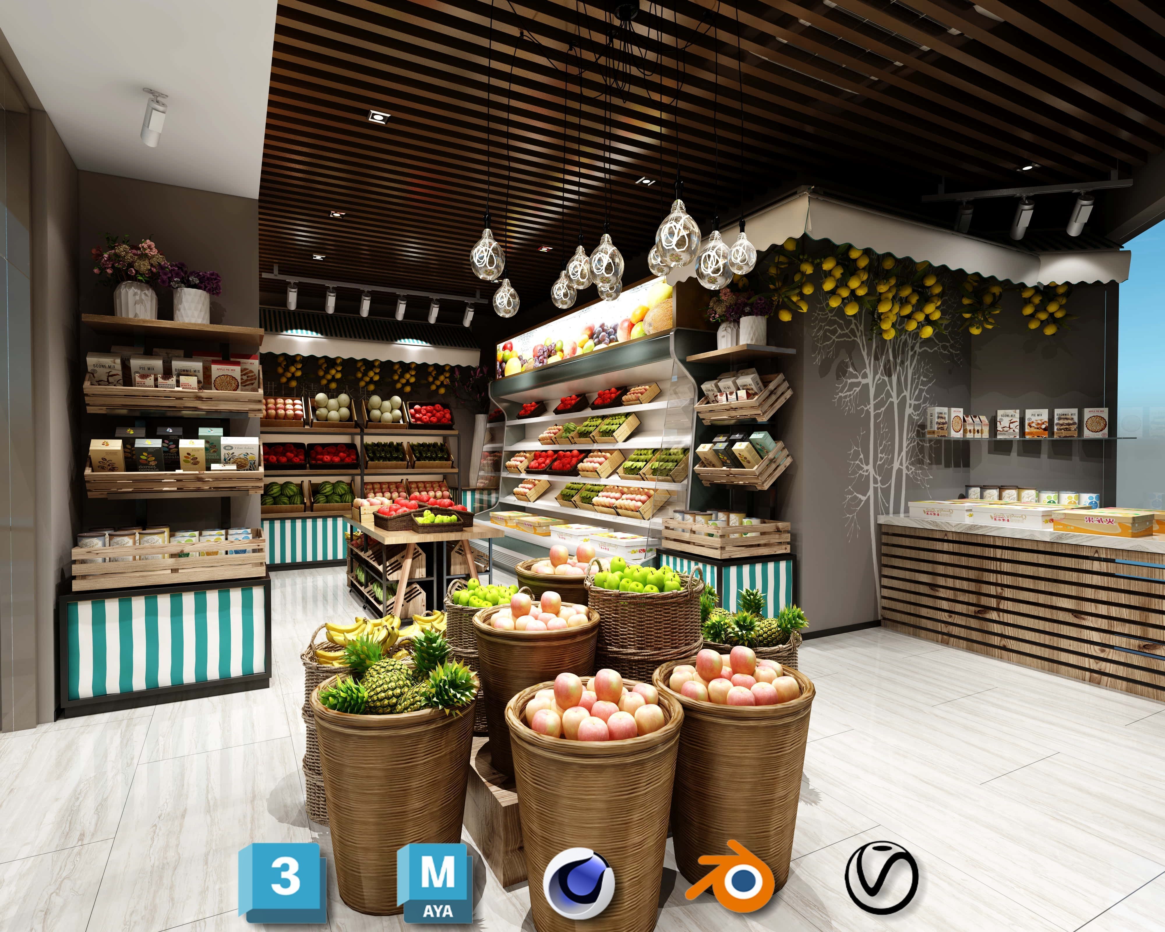 Beauty Salon 3D Scene Collection Low-poly 3D model_37