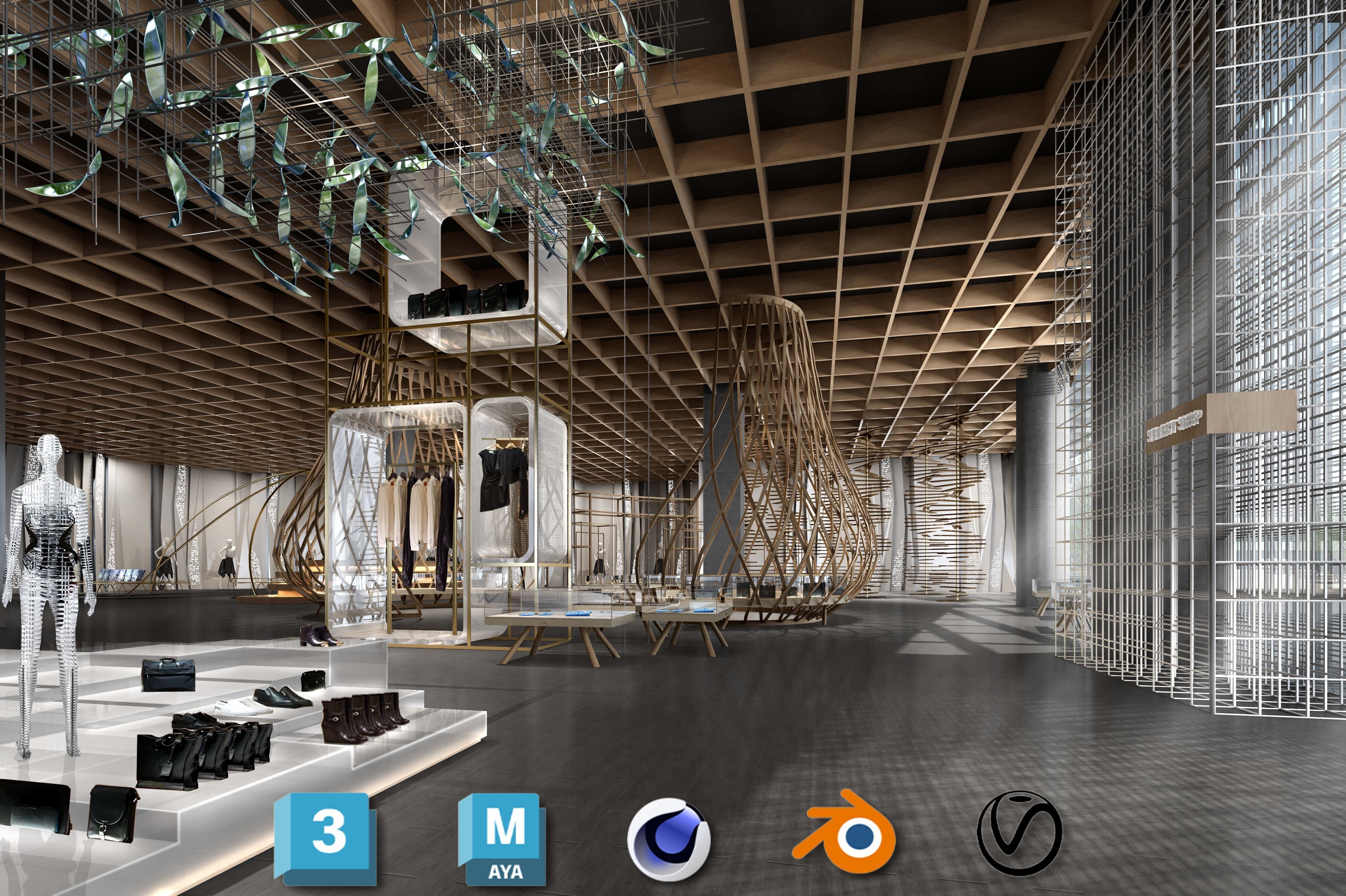 Beauty Salon 3D Scene Collection Low-poly 3D model_12