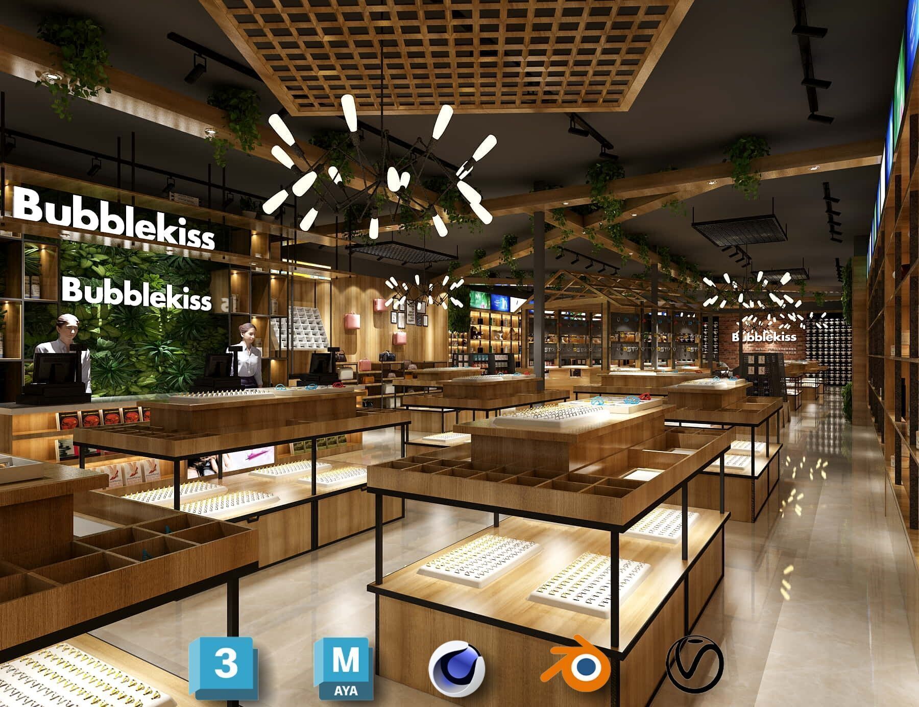 Beauty Salon 3D Scene Collection Low-poly 3D model_34