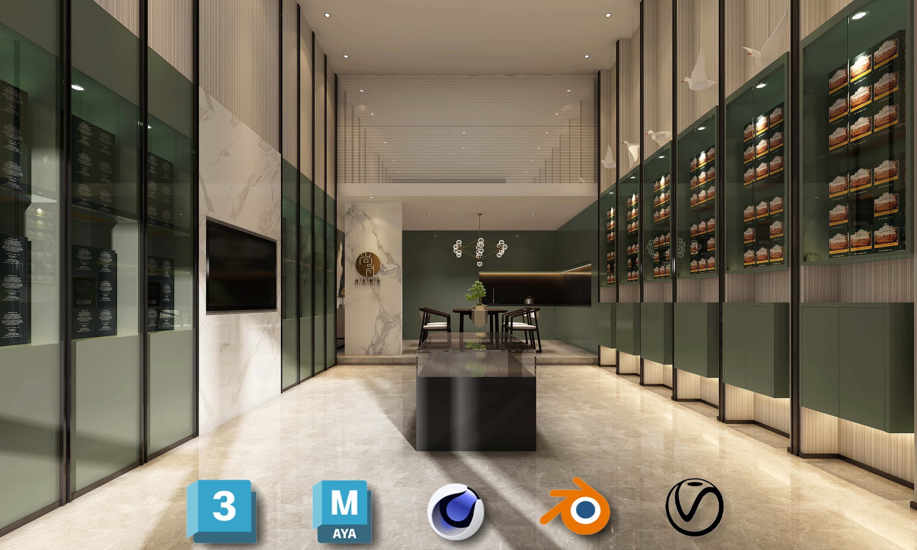 Beauty Salon 3D Scene Collection Low-poly 3D model_20