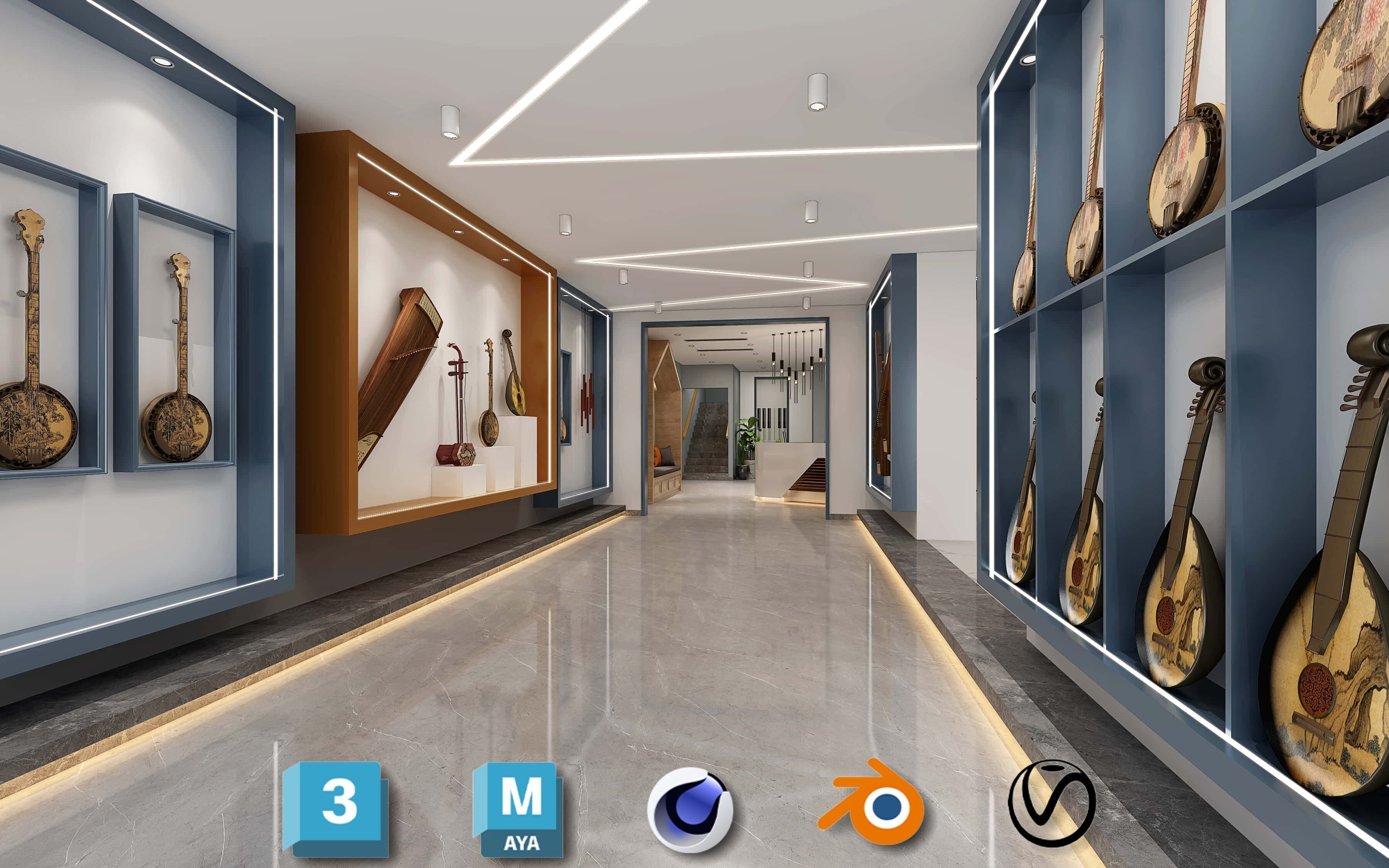 Beauty Salon 3D Scene Collection Low-poly 3D model_22