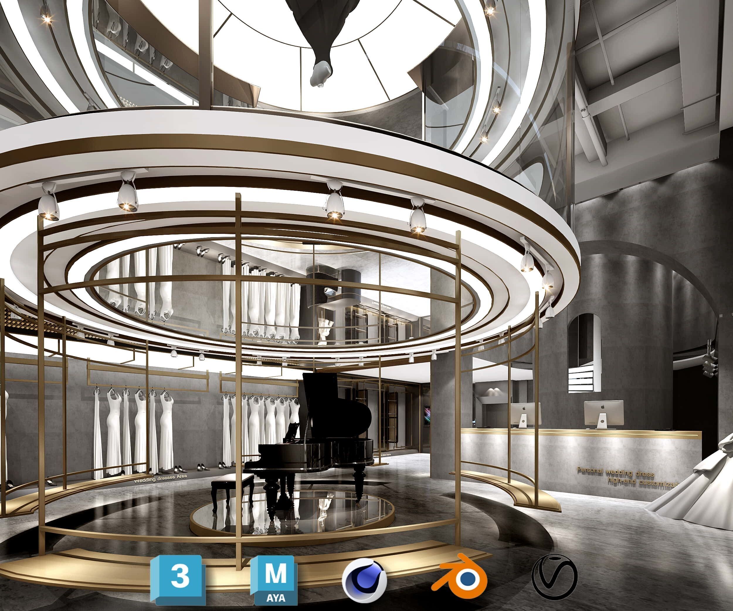 Beauty Salon 3D Scene Collection Low-poly 3D model_11