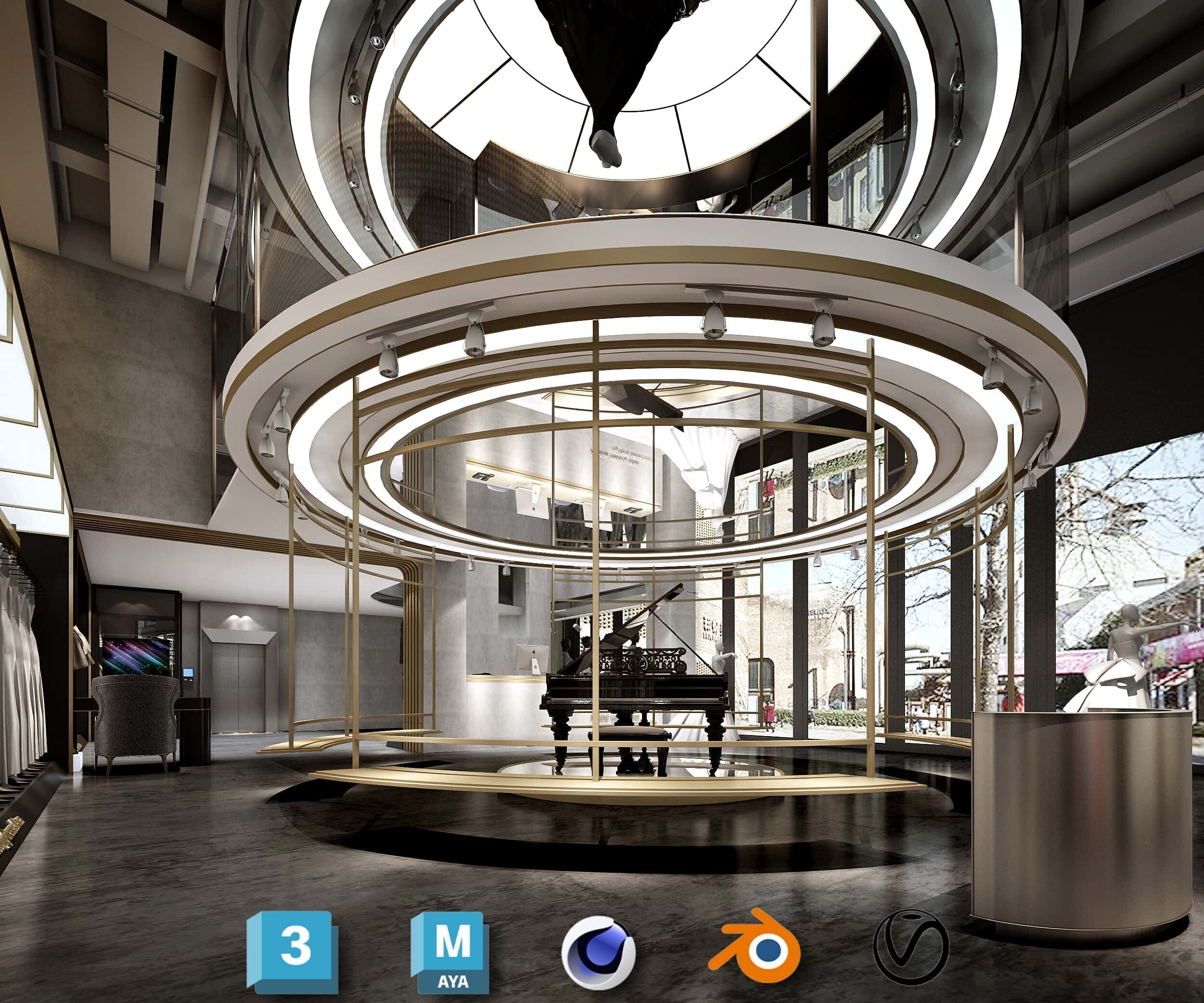 Beauty Salon 3D Scene Collection Low-poly 3D model_2