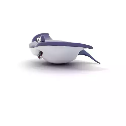 Cartoon Manta Ray Character D Model Pack Low-poly 3D model