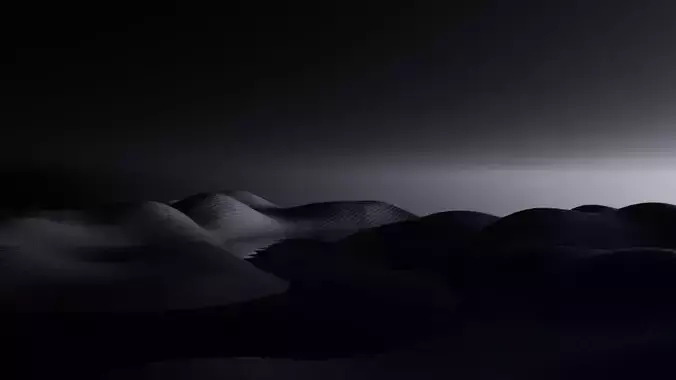 Tranquil Full Moon Landscape Animation