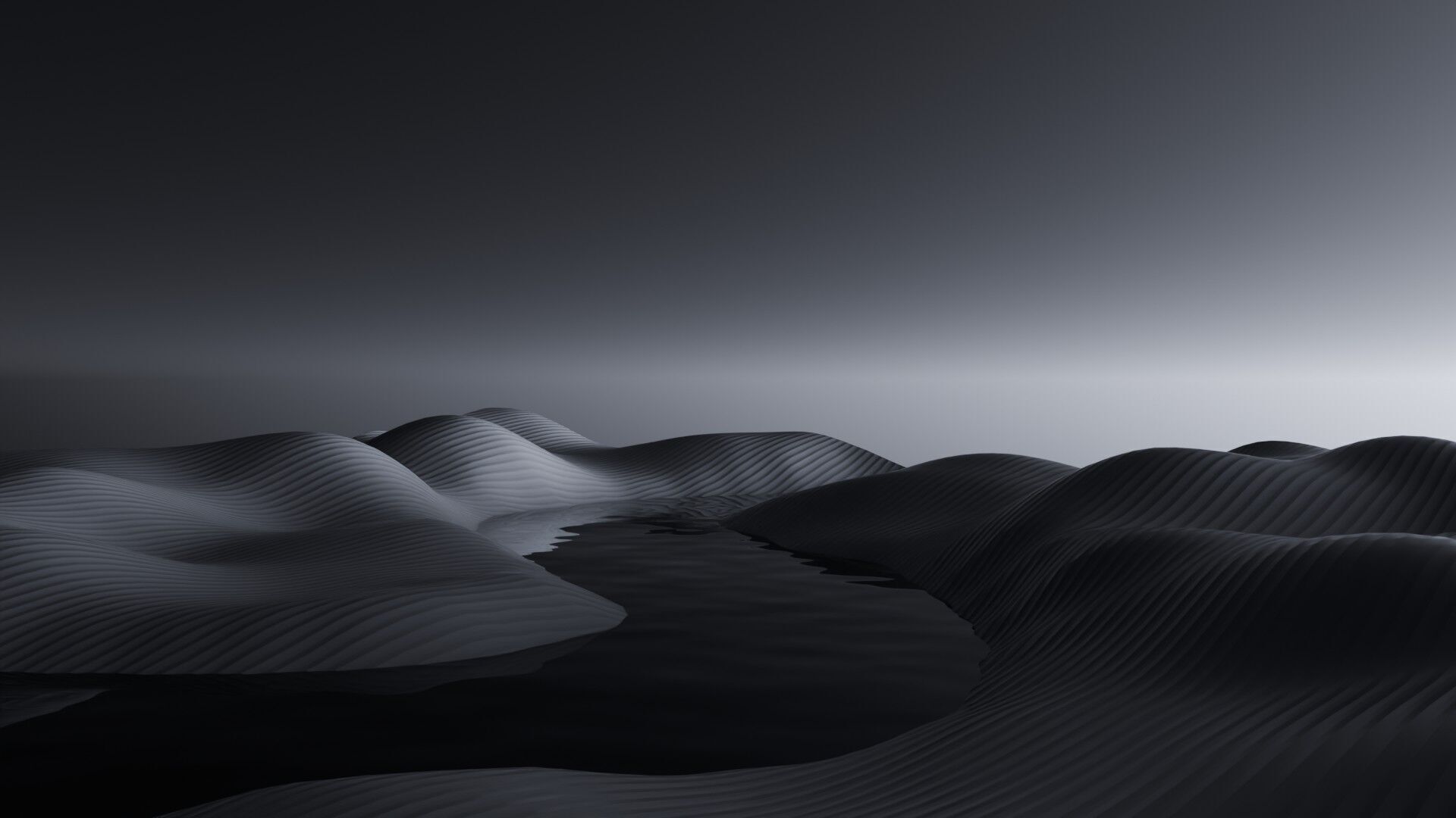 Tranquil Full Moon Landscape Animation 3D model_2