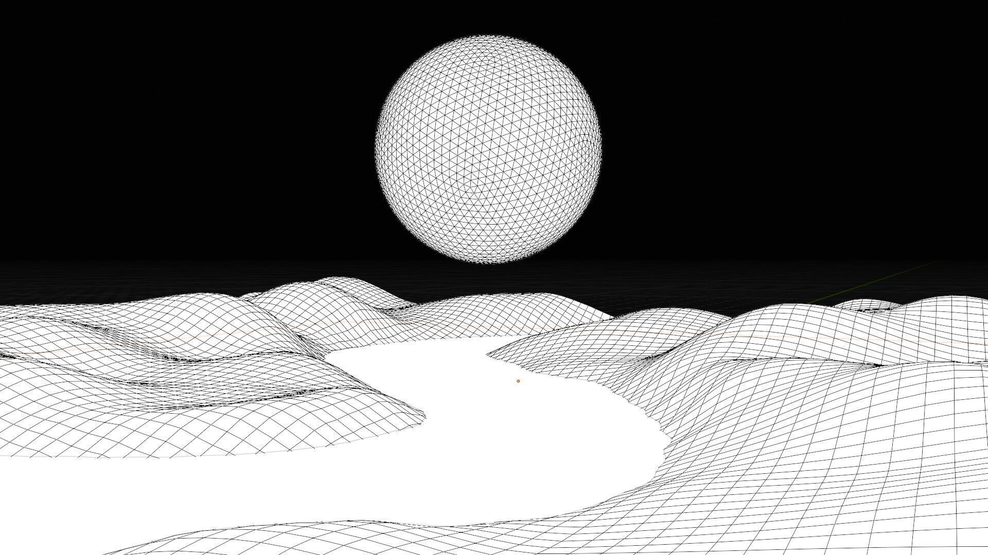 Tranquil Full Moon Landscape Animation 3D model_12