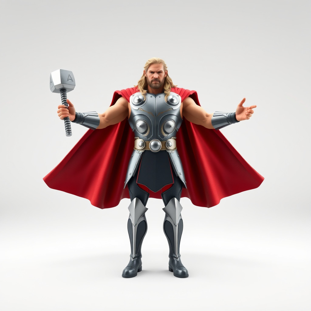 Thunder God Rigged and Animated Character Model Low-poly 3D model_2