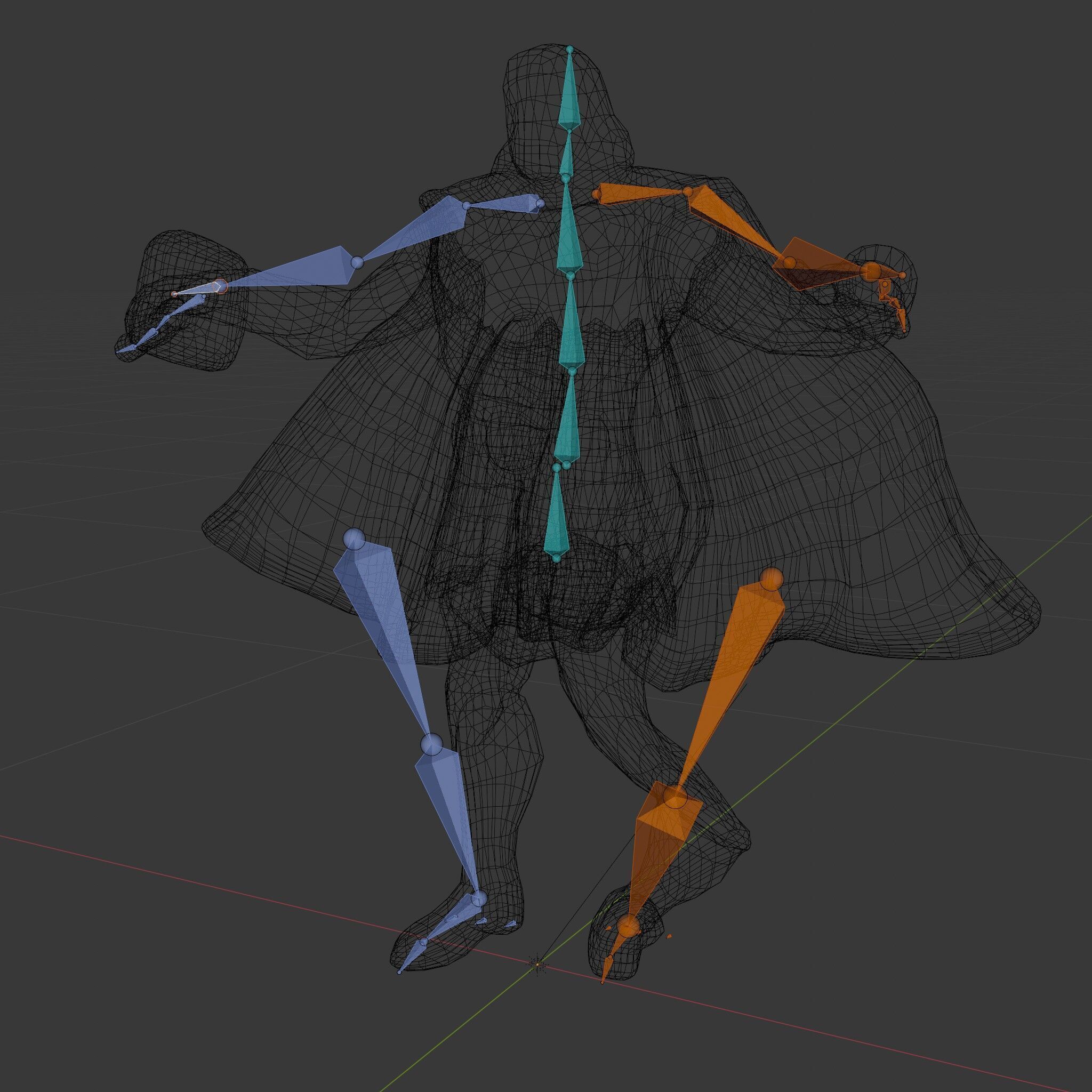 Thunder God Rigged and Animated Character Model Low-poly 3D model_6