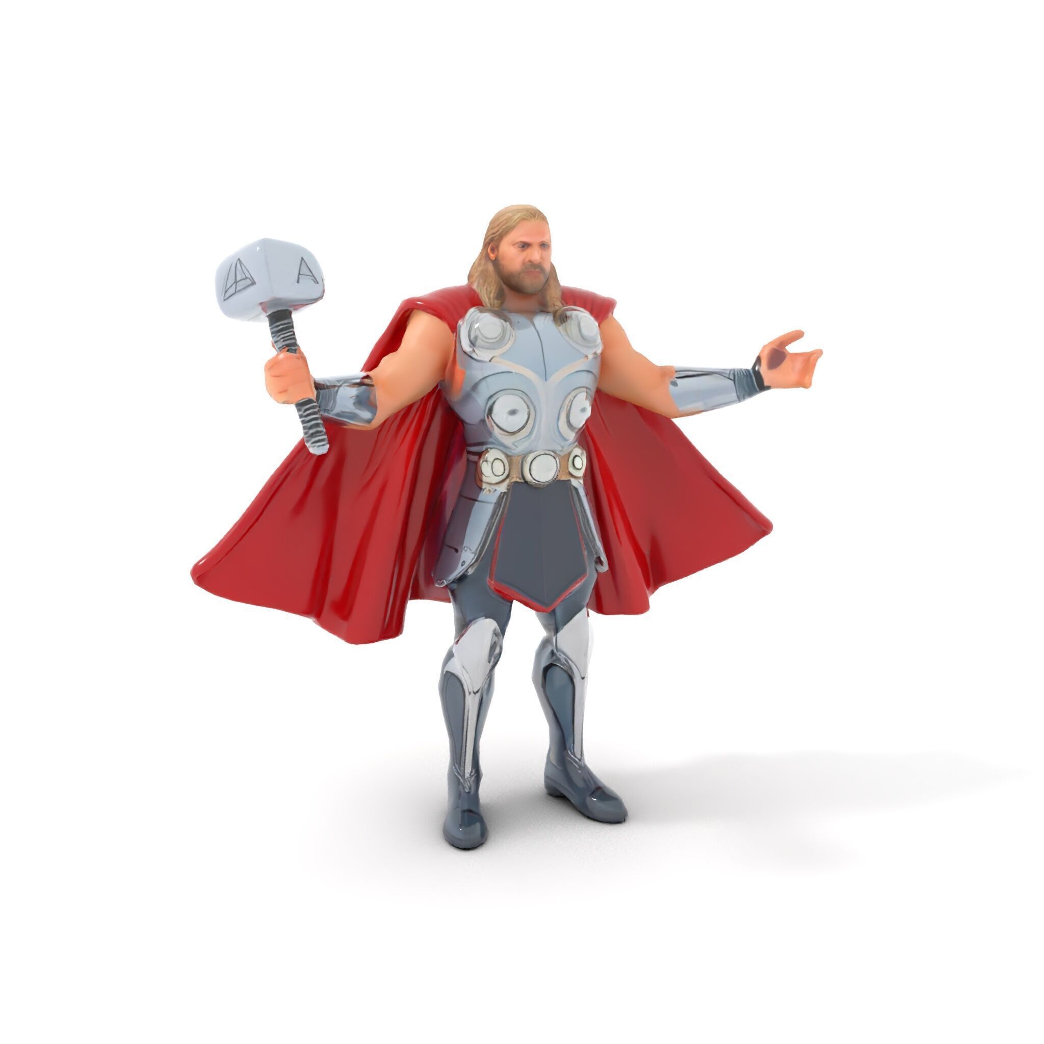 Thunder God Rigged and Animated Character Model Low-poly 3D model_10