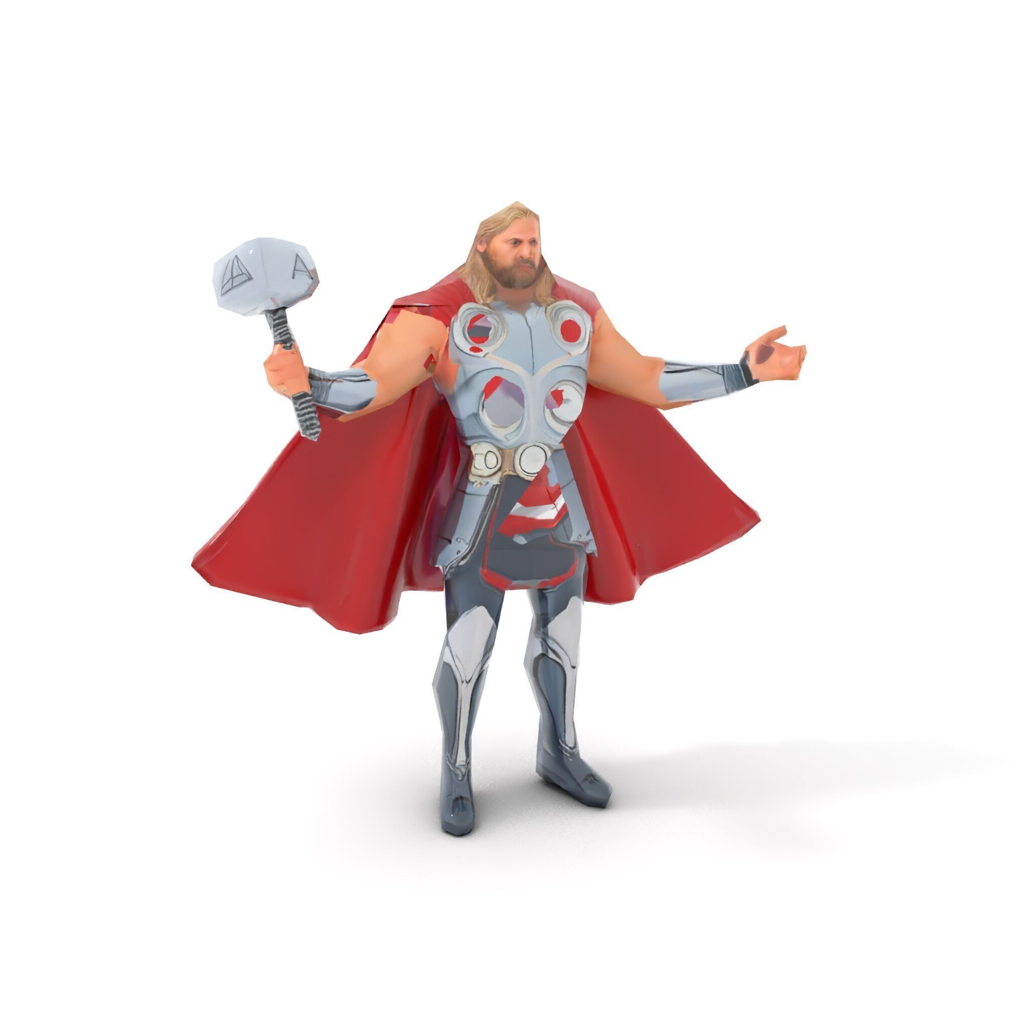 Thunder God Rigged and Animated Character Model Low-poly 3D model_7