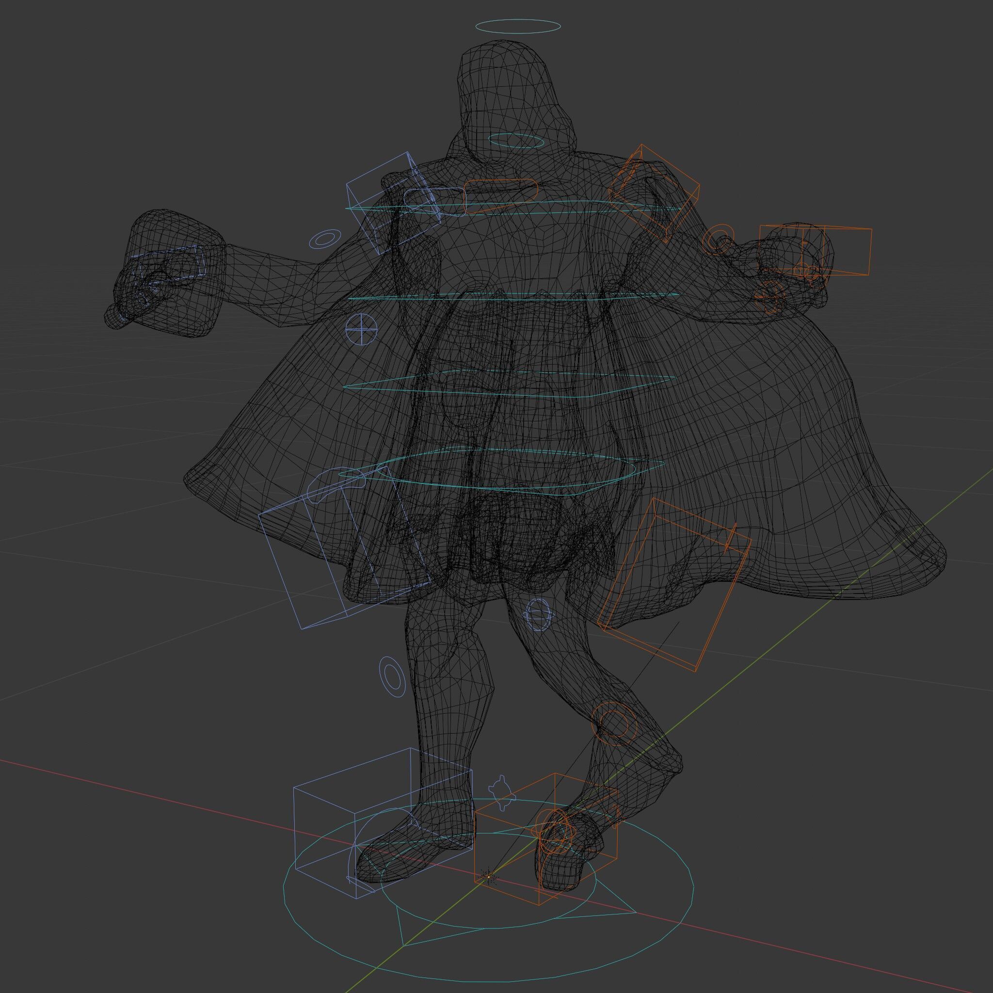 Thunder God Rigged and Animated Character Model Low-poly 3D model_5