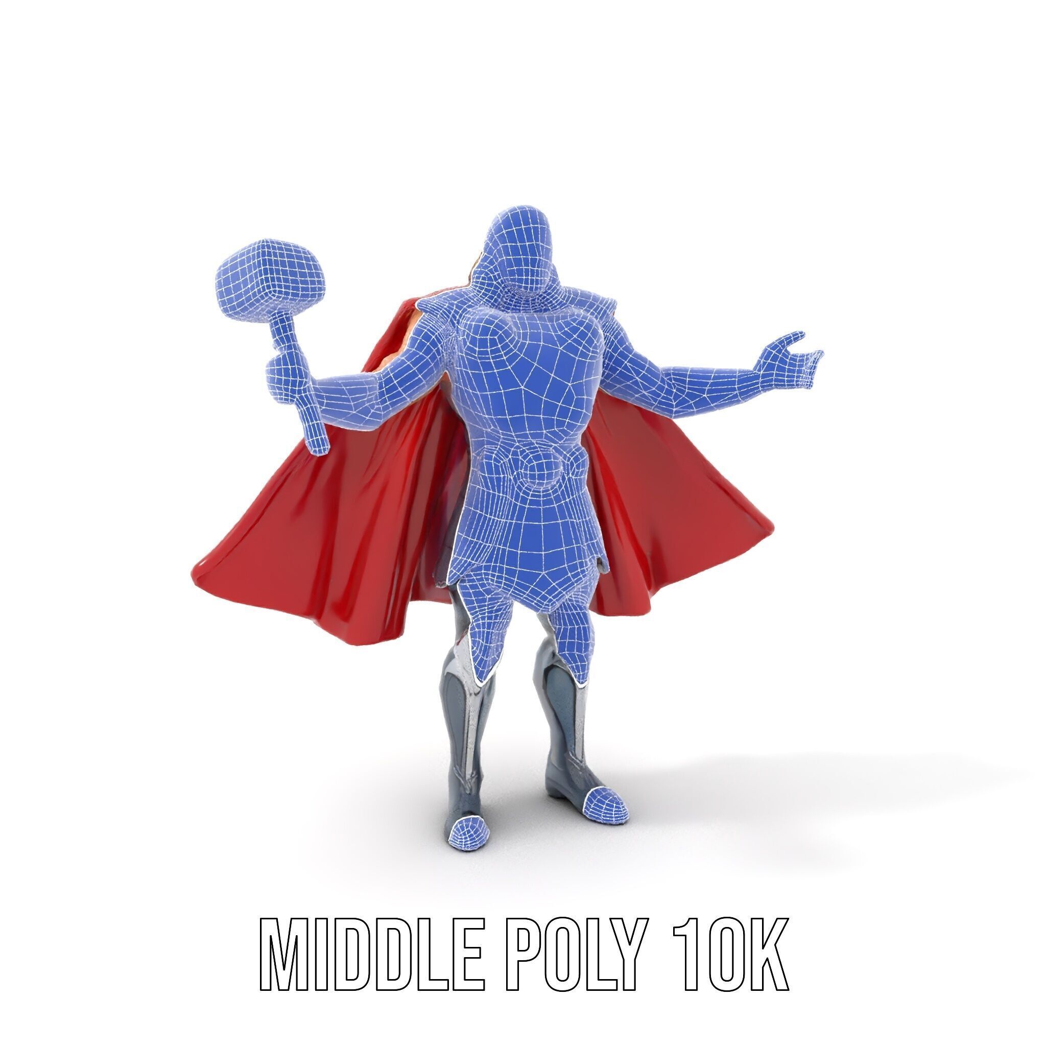 Thunder God Rigged and Animated Character Model Low-poly 3D model_15