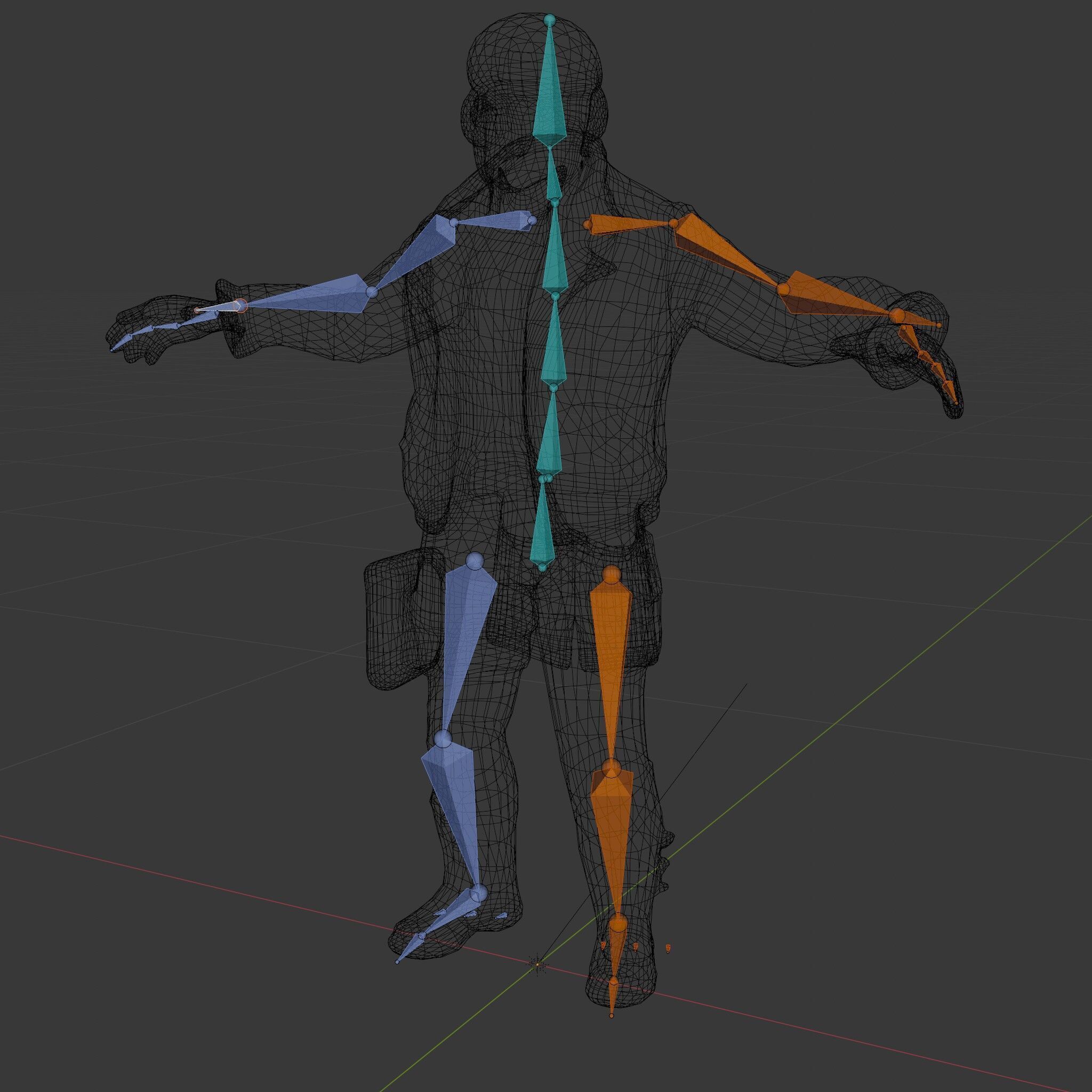 Space Pilot Rigged and Animated D Character Model Low-poly 3D model_6