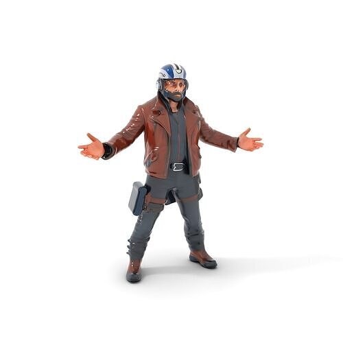 Space Pilot Rigged and Animated D Character Model Low-poly 3D model