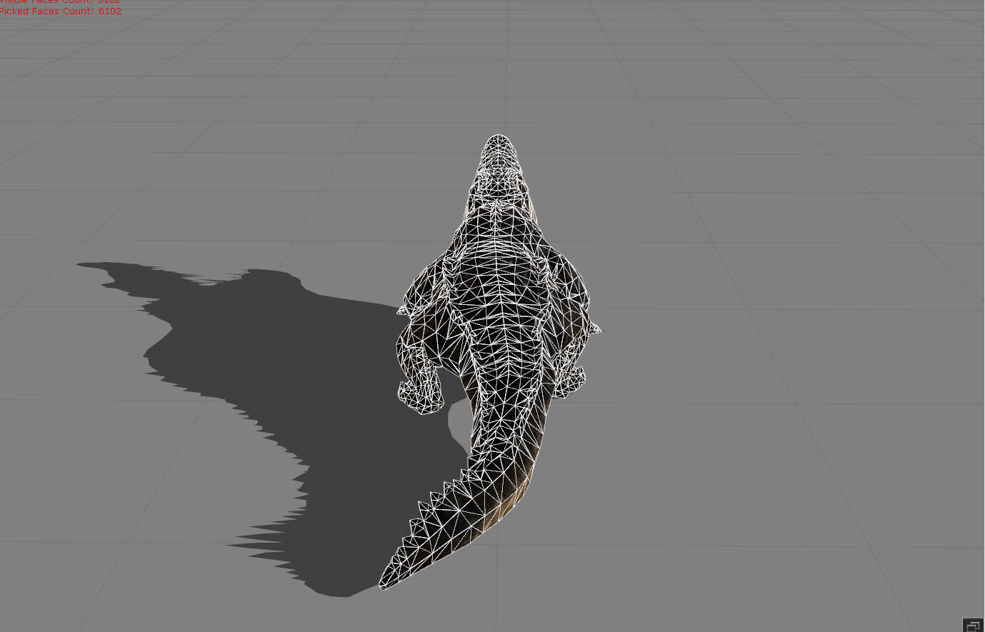 Crocodile Animal Low-poly 3D model_5