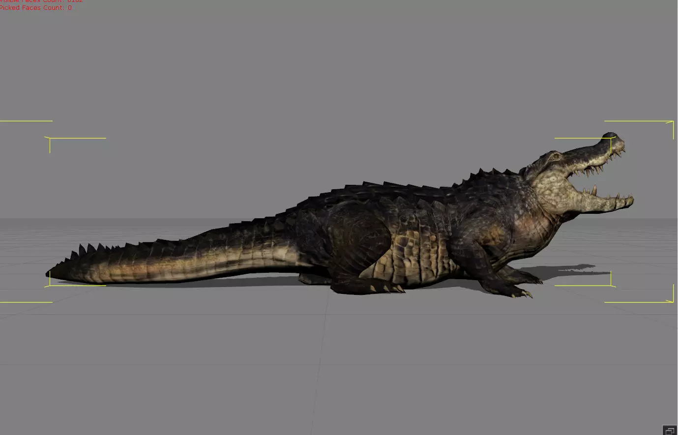 Crocodile Animal Low-poly 3D model_0