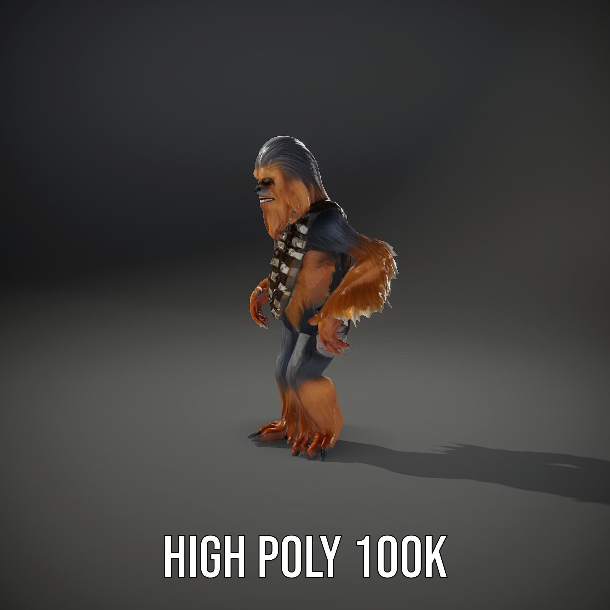 Furry Warrior Rigged and Animated D Model Low-poly 3D model_21