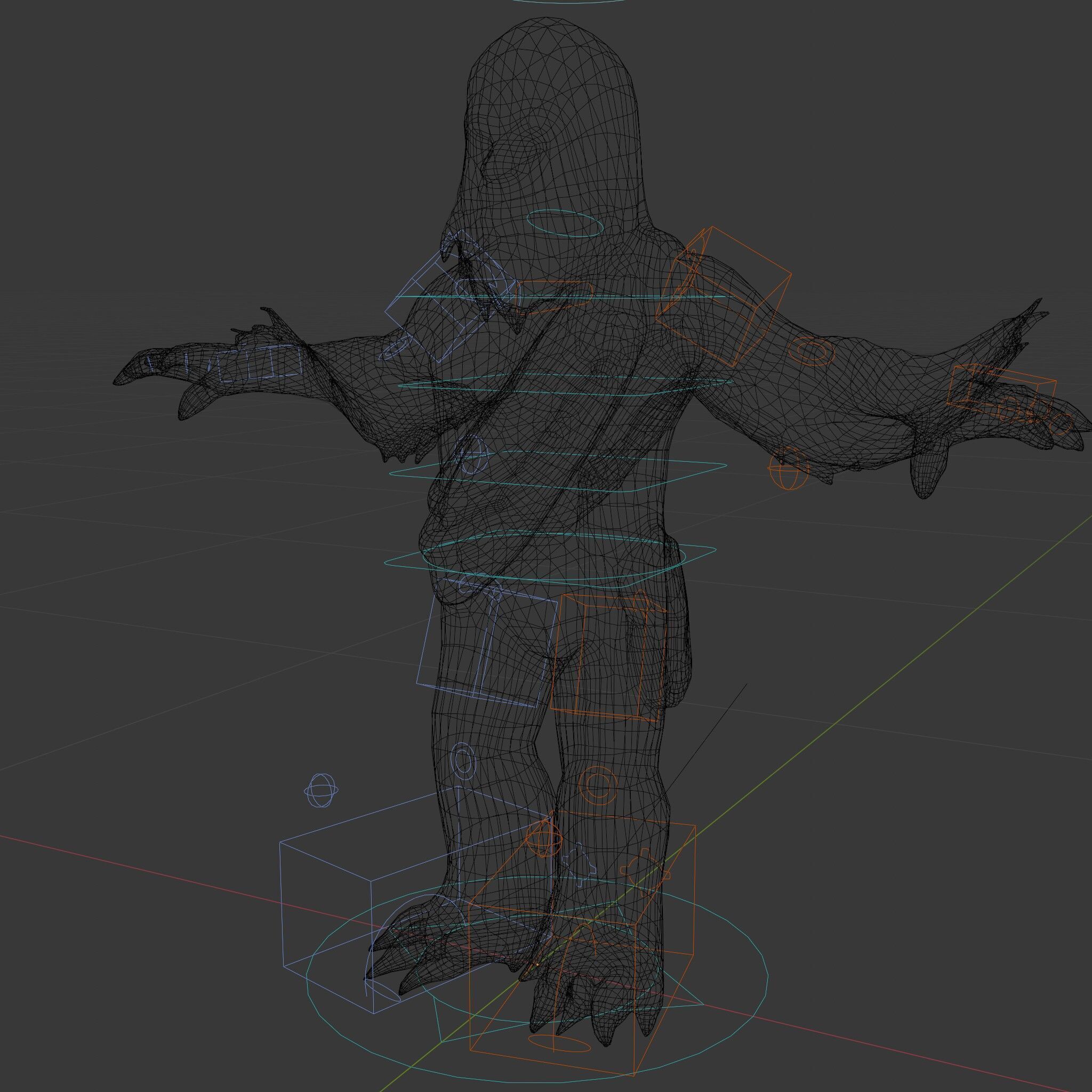Furry Warrior Rigged and Animated D Model Low-poly 3D model_7
