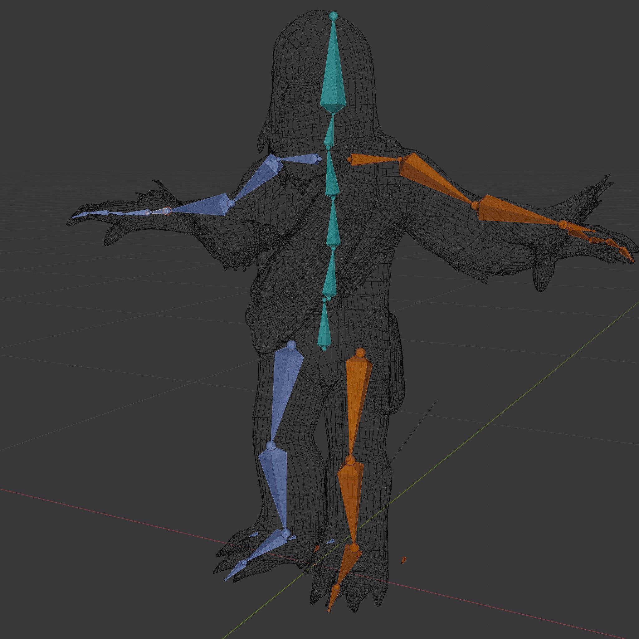 Furry Warrior Rigged and Animated D Model Low-poly 3D model_6