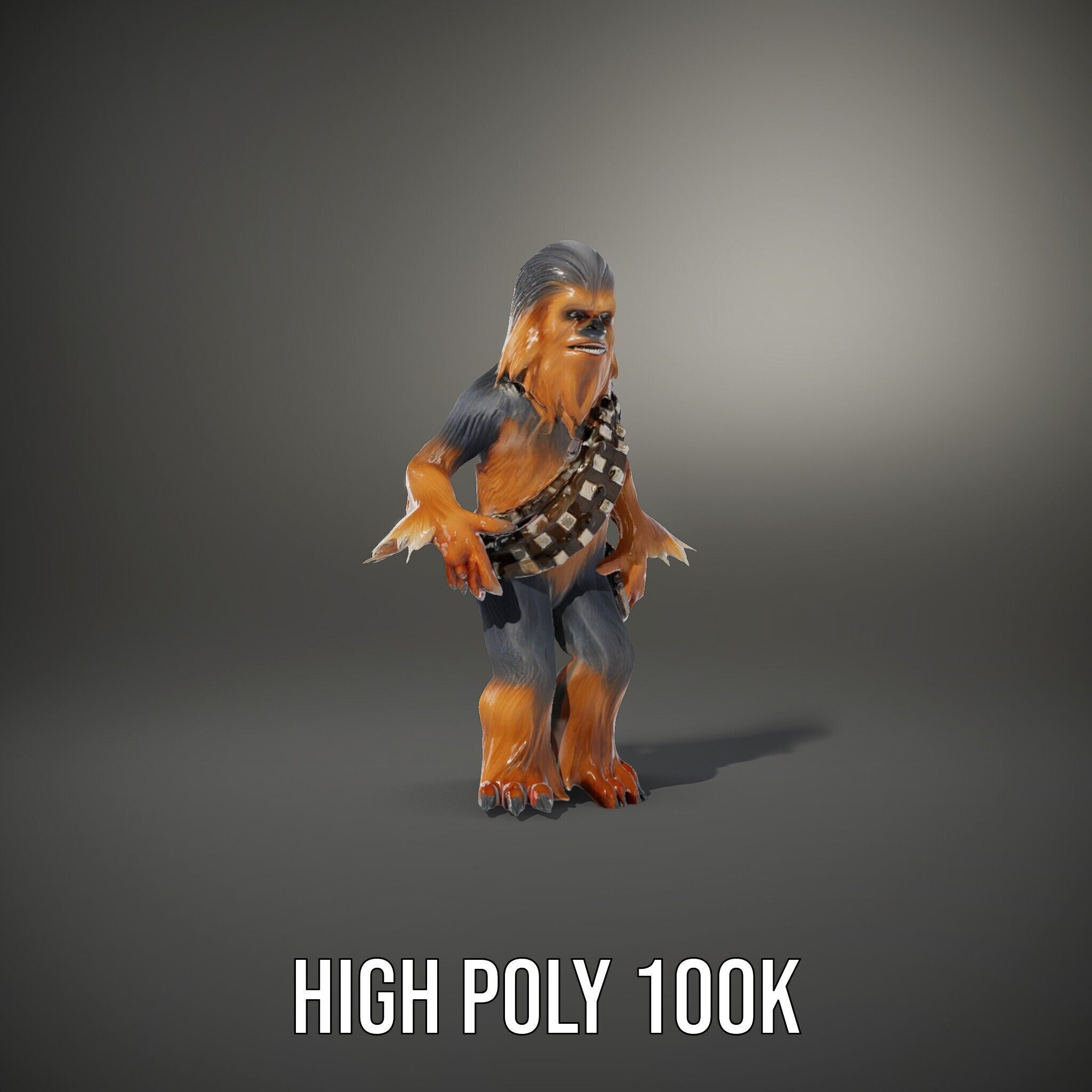 Furry Warrior Rigged and Animated D Model Low-poly 3D model_18