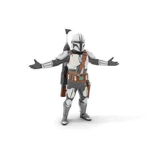 Armored Mercenary Character Rigged and Animated Low-poly 3D model