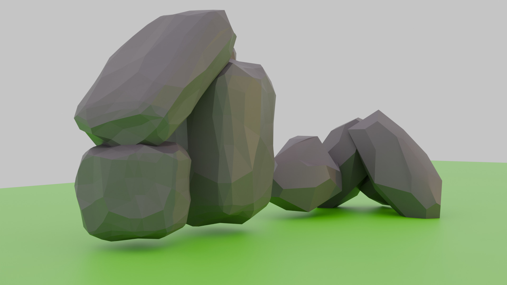 STYLIZED LOW POLY NATURE PACK - TREES AND ROCKS Low-poly 3D model_4