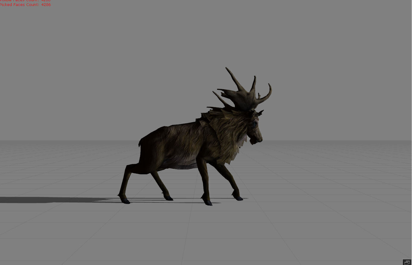 Deer Animal  Low-poly 3D model_1