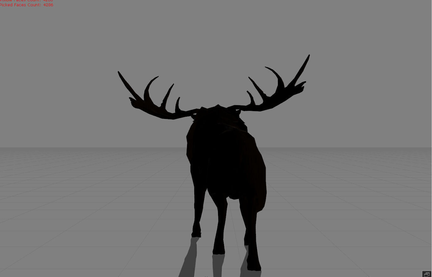 Deer Animal  Low-poly 3D model_3