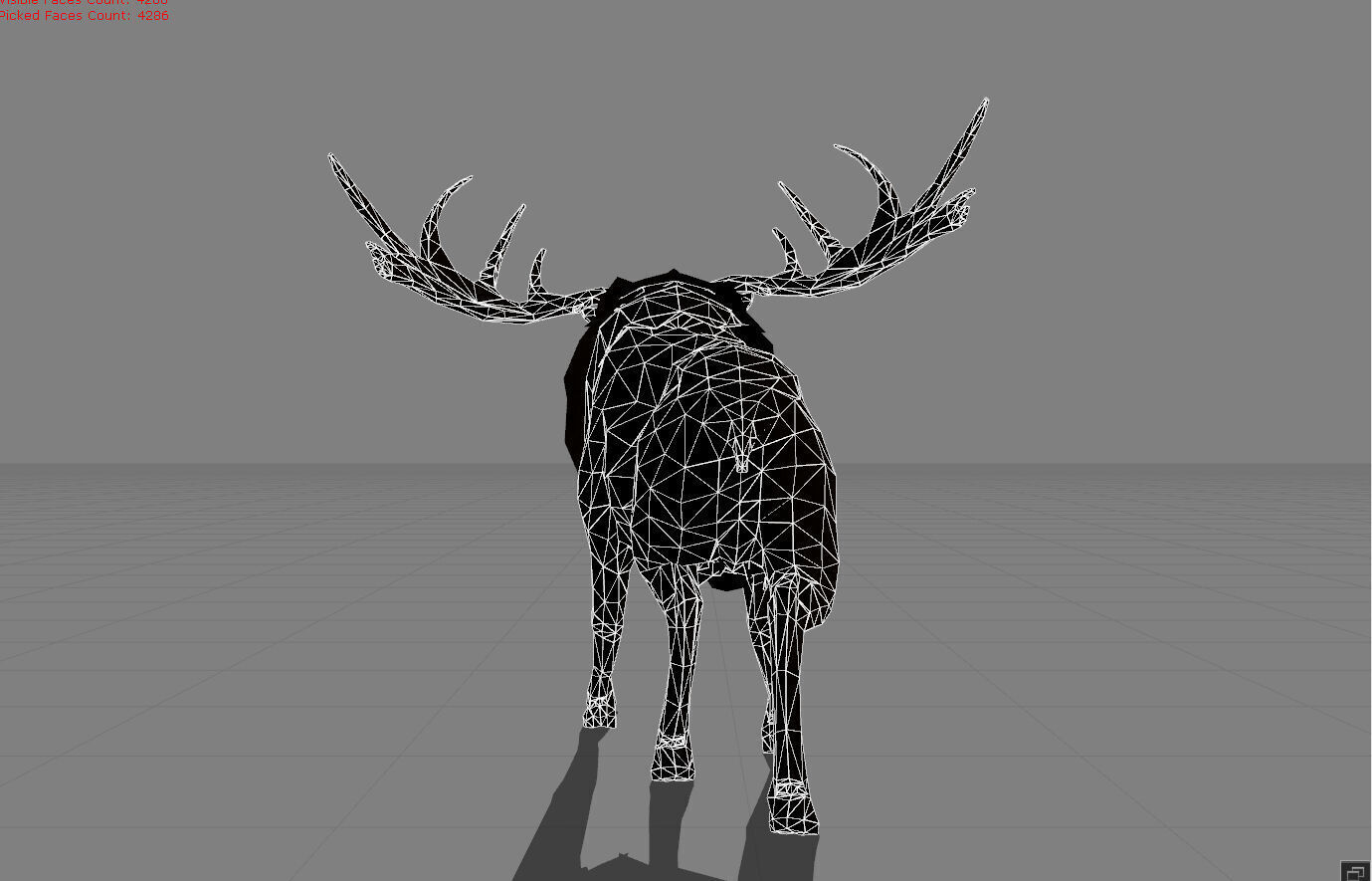 Deer Animal  Low-poly 3D model_7
