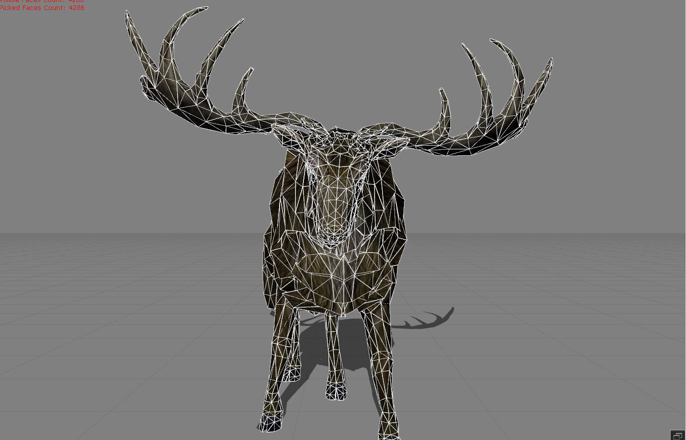 Deer Animal  Low-poly 3D model_4