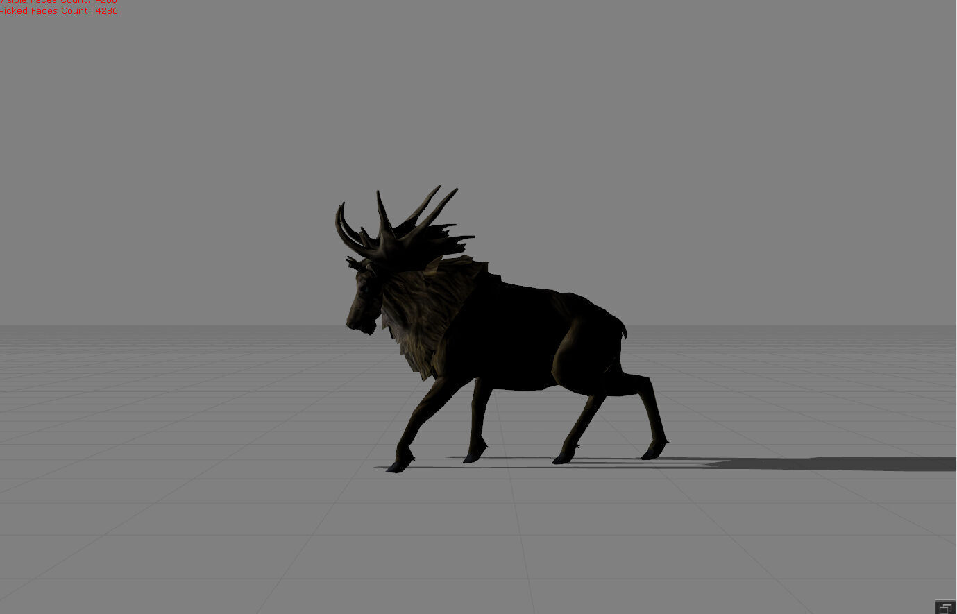 Deer Animal  Low-poly 3D model_2
