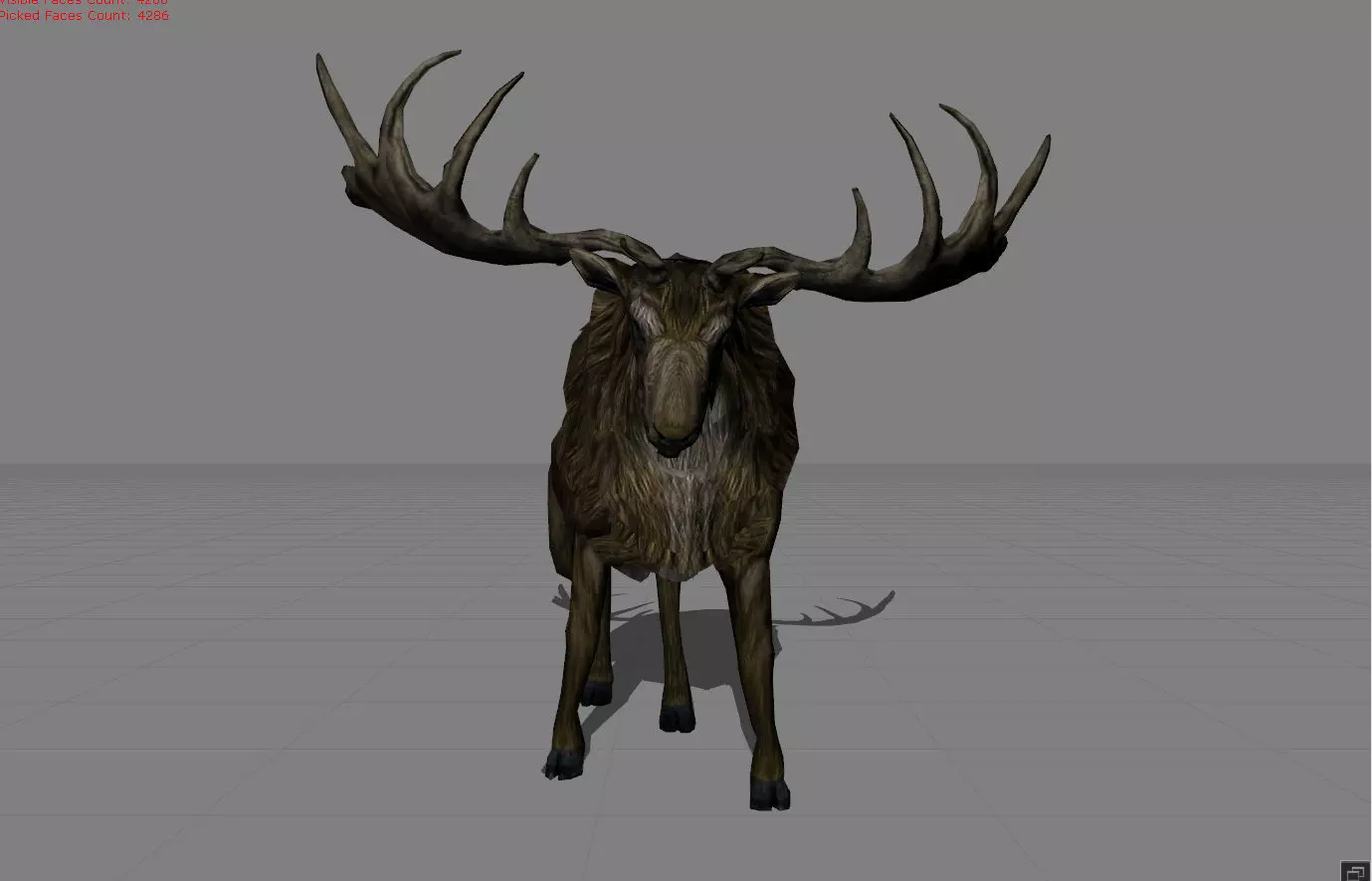 Deer Animal  Low-poly 3D model_0