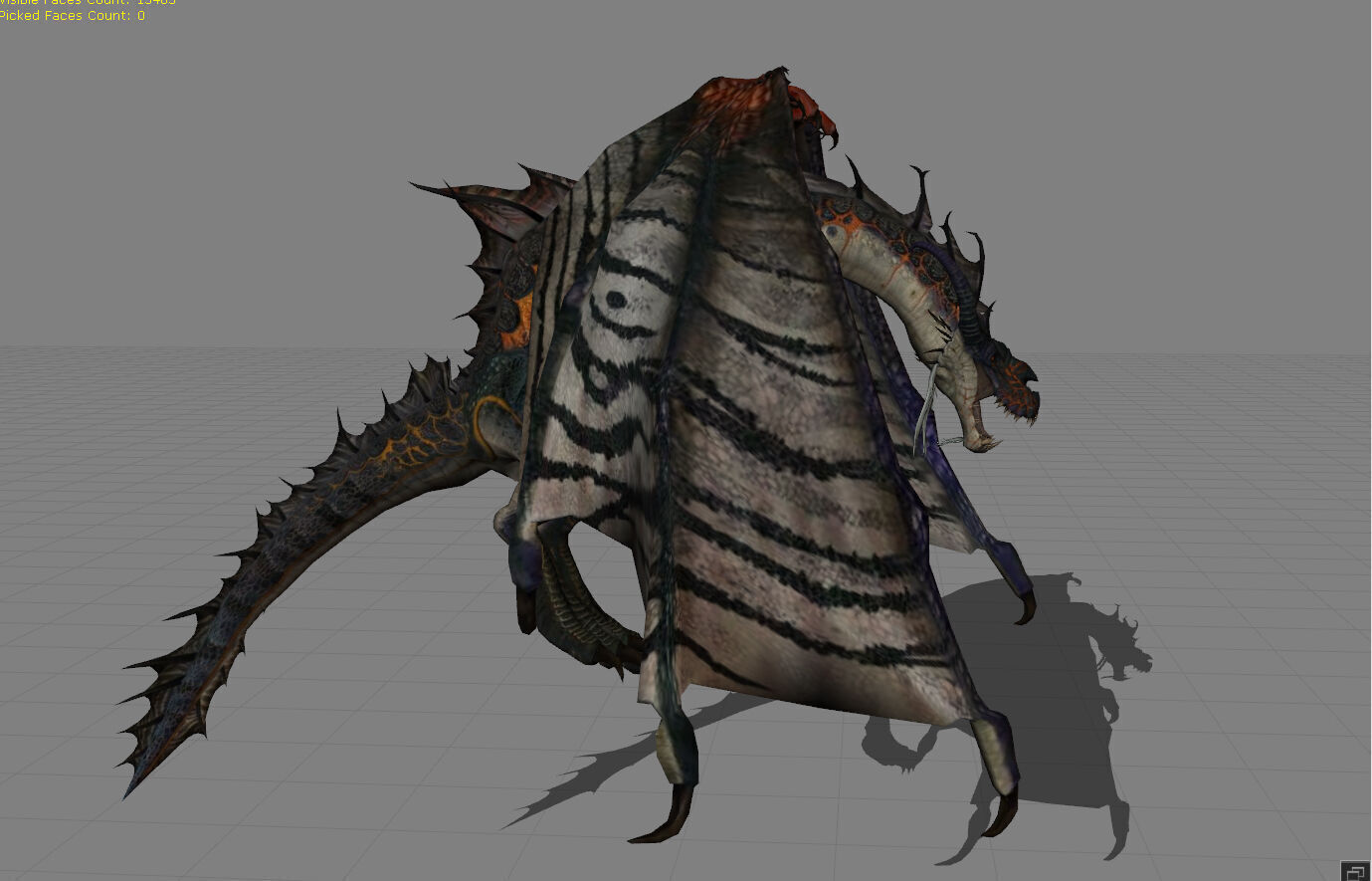 Dragon Fantasy Animal  Low-poly 3D model_1
