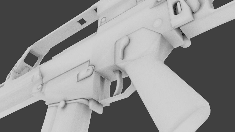 Low HK G36E Low-poly 3D model_5