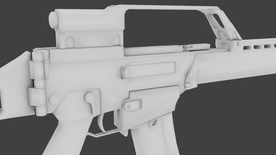 Low HK G36E Low-poly 3D model_4