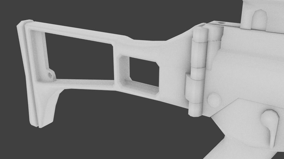 Low HK G36E Low-poly 3D model_7